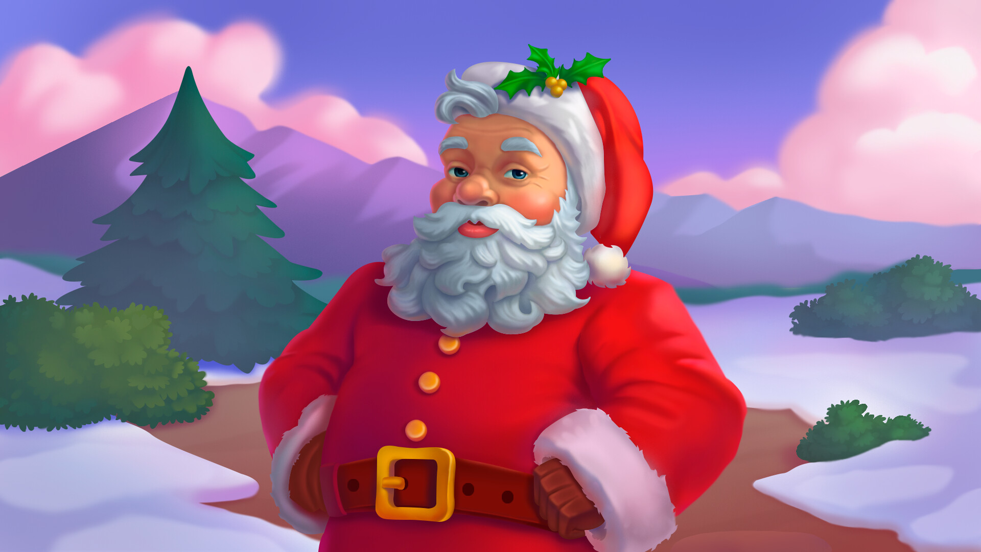 ArtStation - Santa Claus Illustration with background