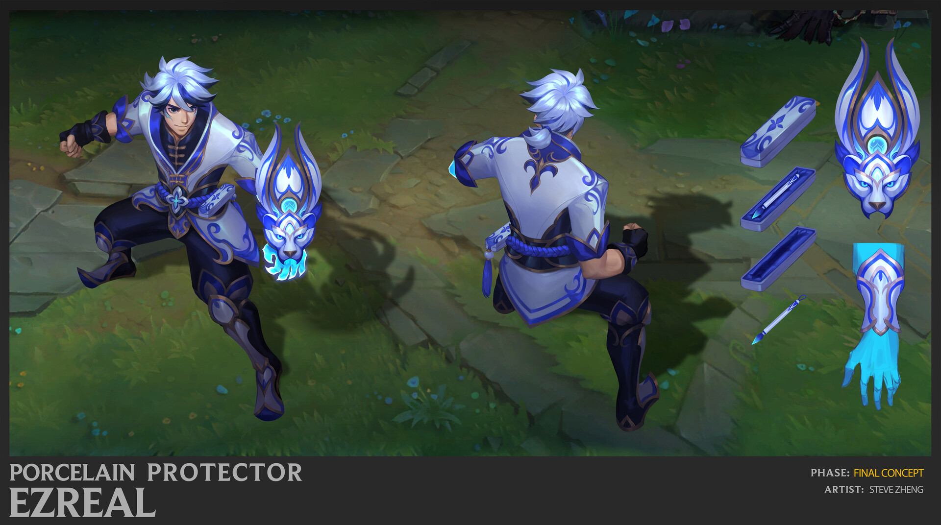 ArtStation - Porcelain Protector Ezreal concept