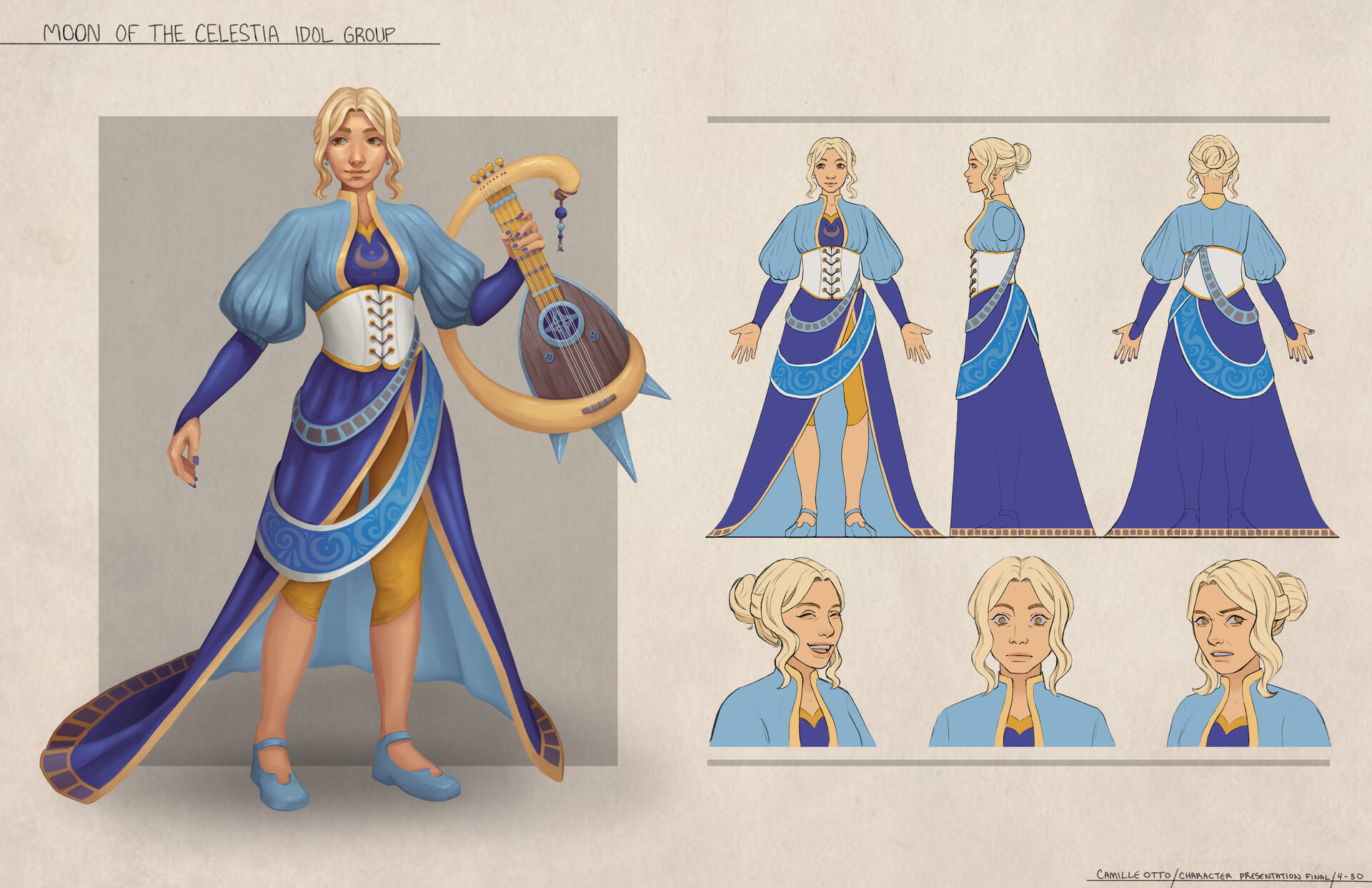 Camille Otto - Musician Character Design