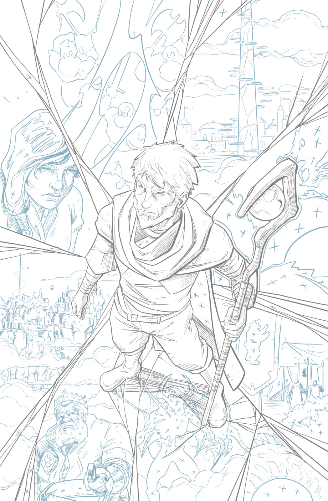 Legends of the Realm: The Floated Dream - Comic Cover Pencils