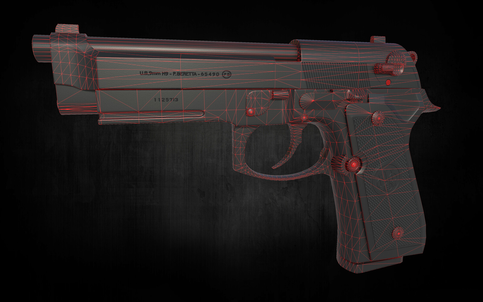 BERETTA_ M9  WIRE FRAME