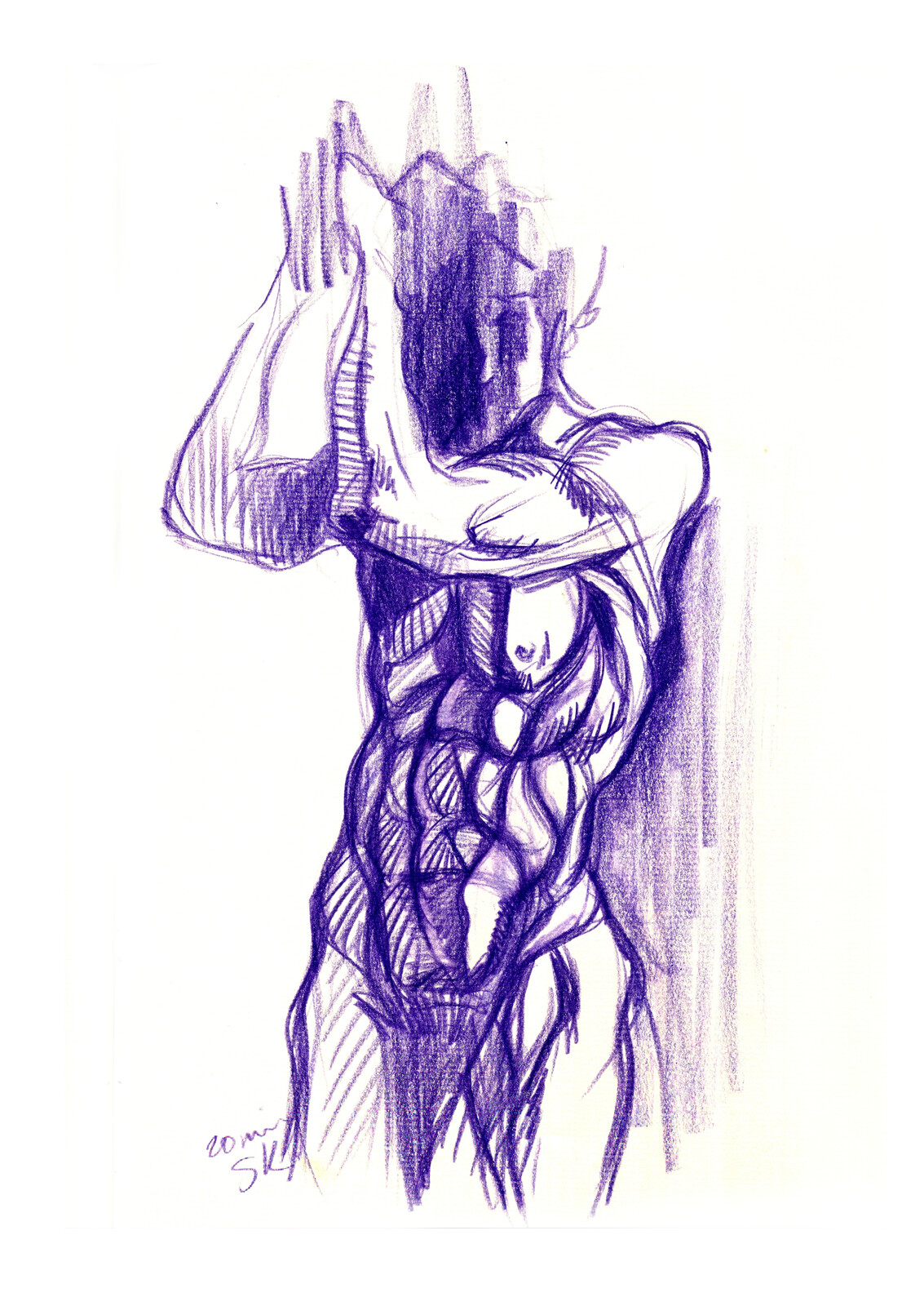 Another Polychromos sketch with Andreas.