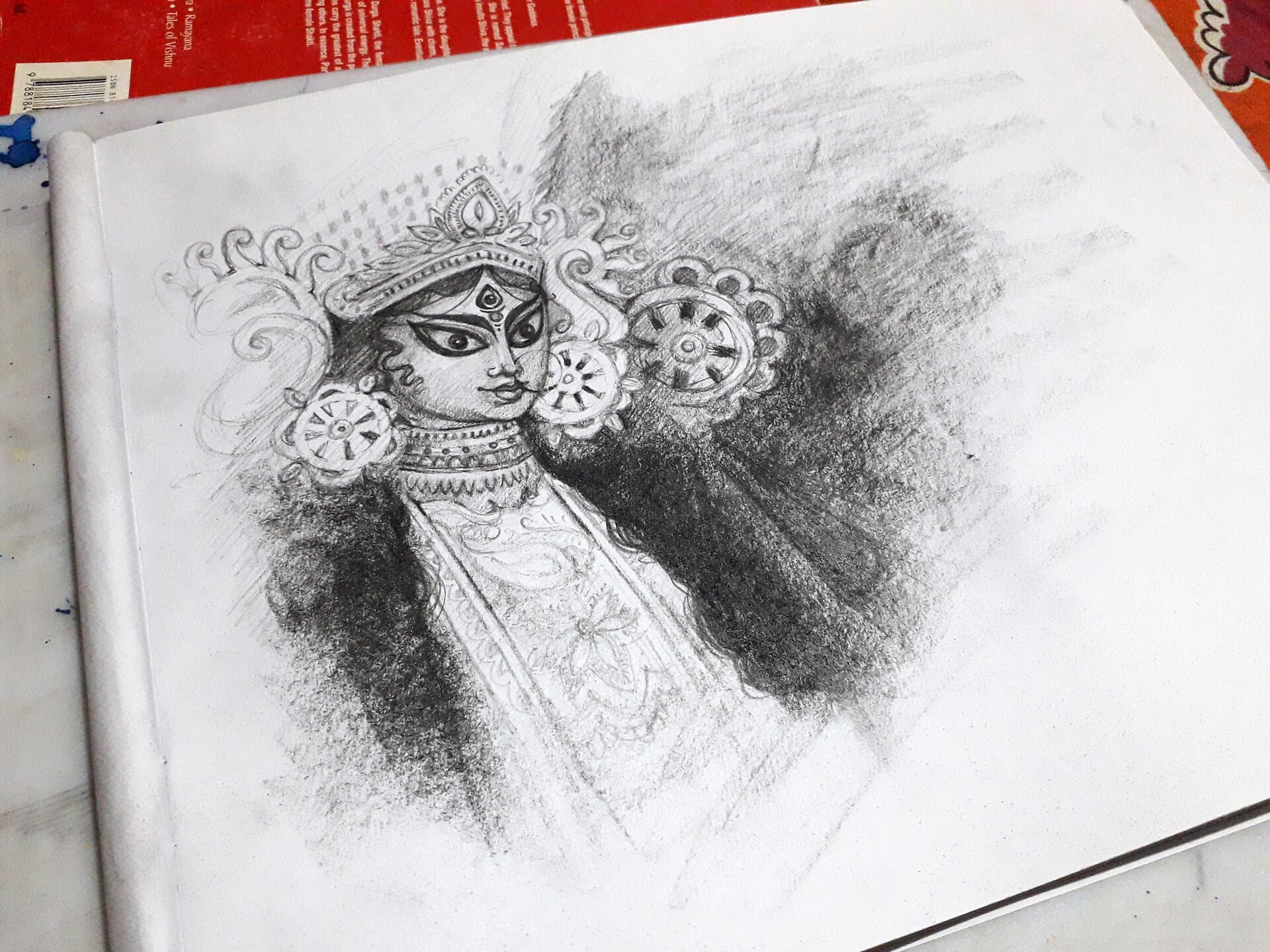 Artsradhika - Happy Navratri 😇 Poster of Durga Maa 🥰 Like share and  comment 😇 Durga maa is a major Hindu goddess, worshipped as a principal  aspect of the mother goddess Mahadevi.