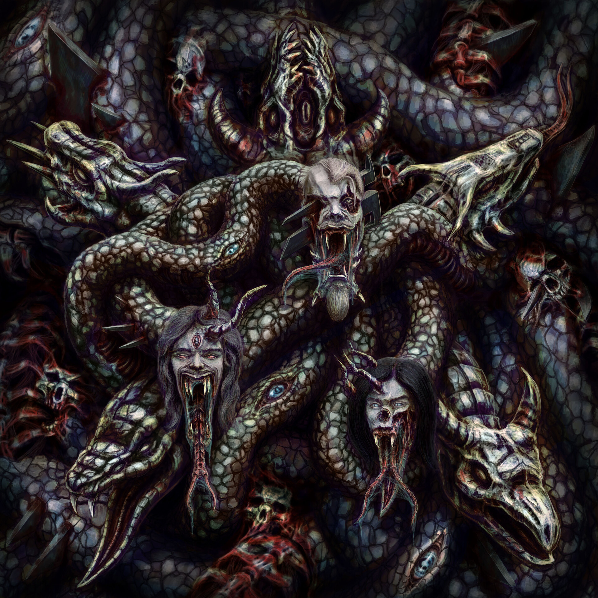 демон змей. ламия демон арт. апофис бог египта. демоны со змеями. полудракон полузмей.