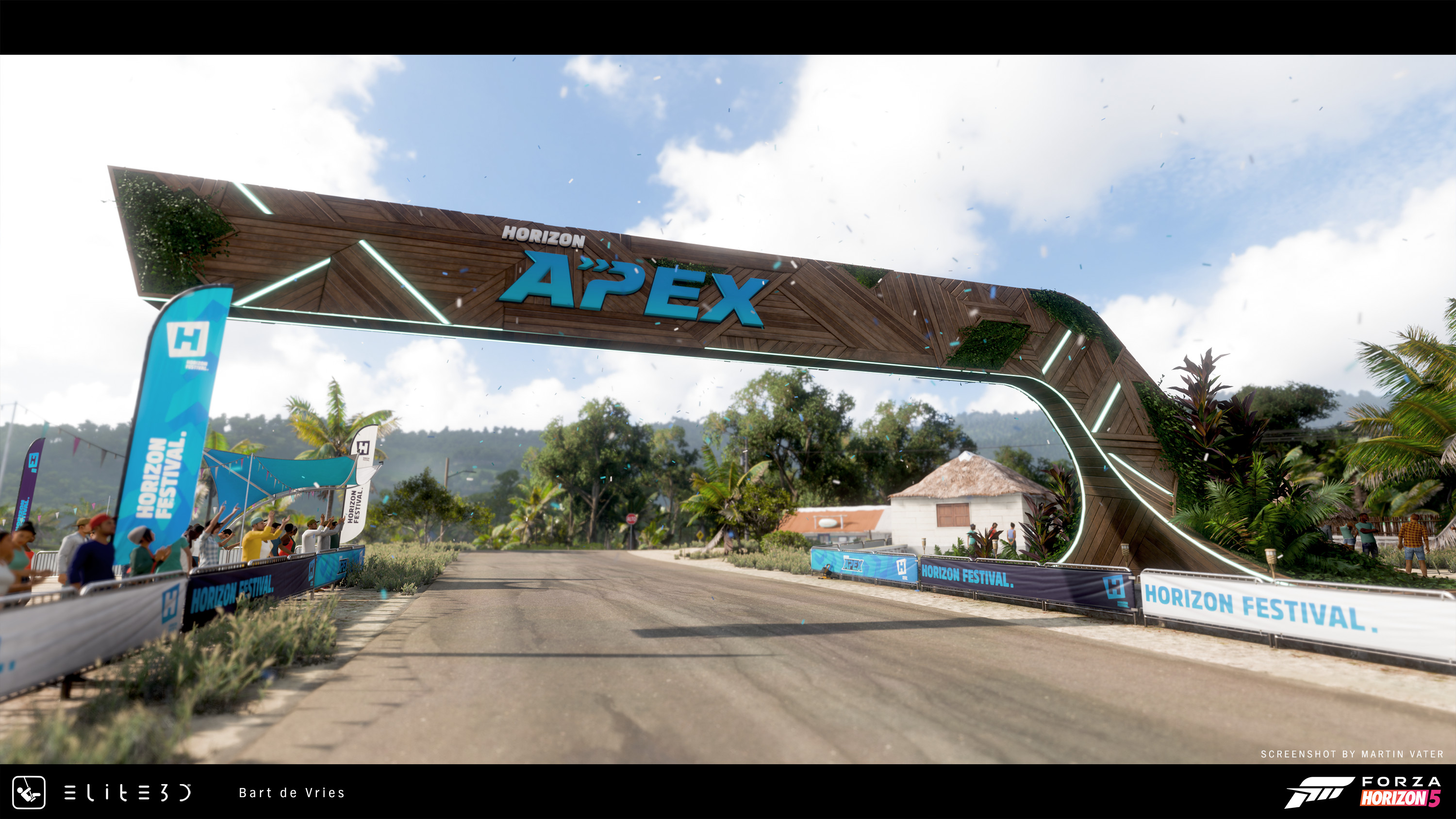I was responsible for the main body of the entrance. Materials and foliage by Playground.