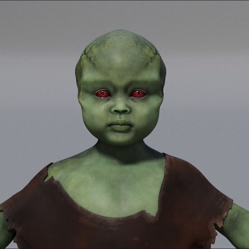 Green Baby Martian From Super Girl