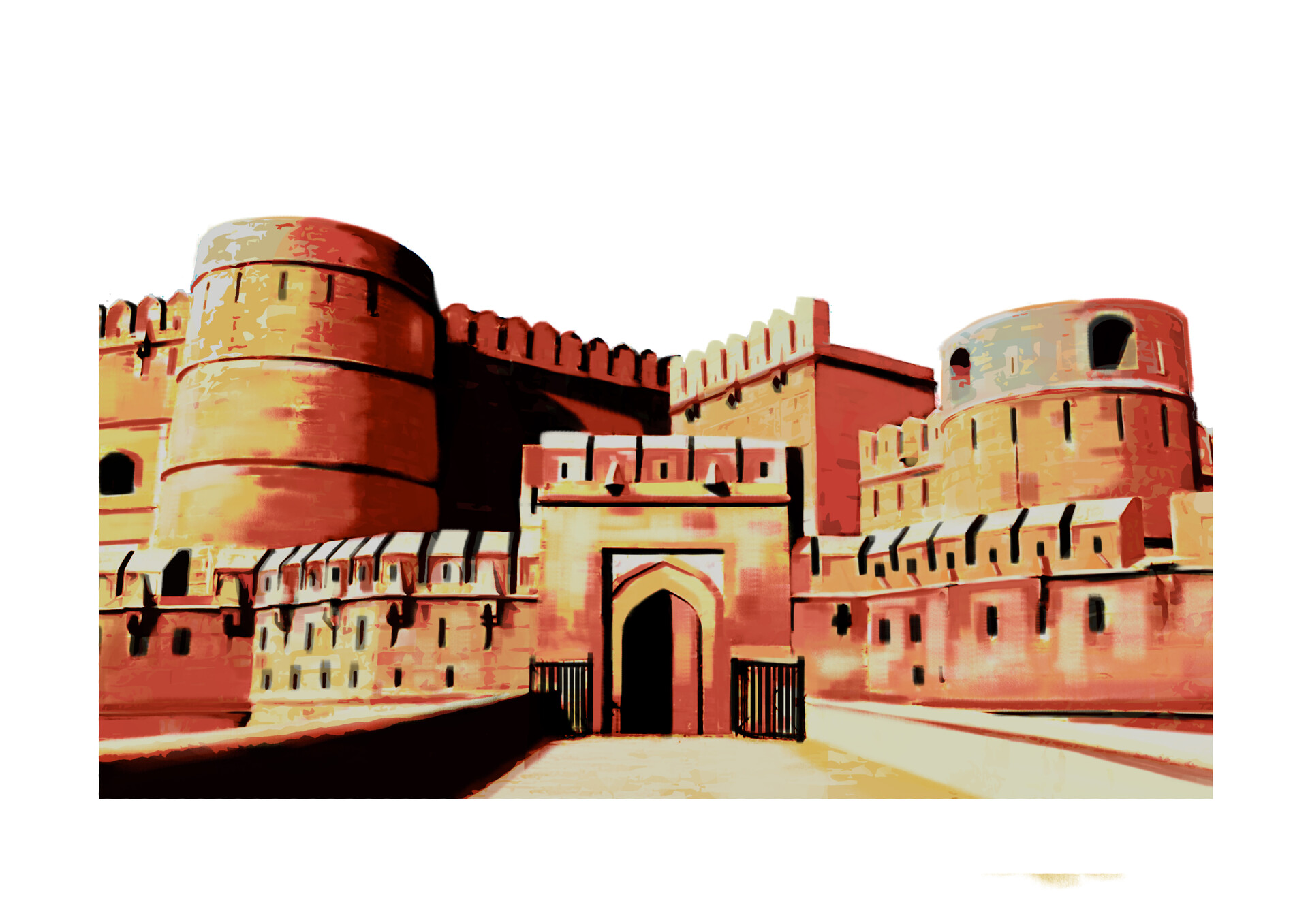 Best Free Red Fort Illustration download in PNG & Vector format