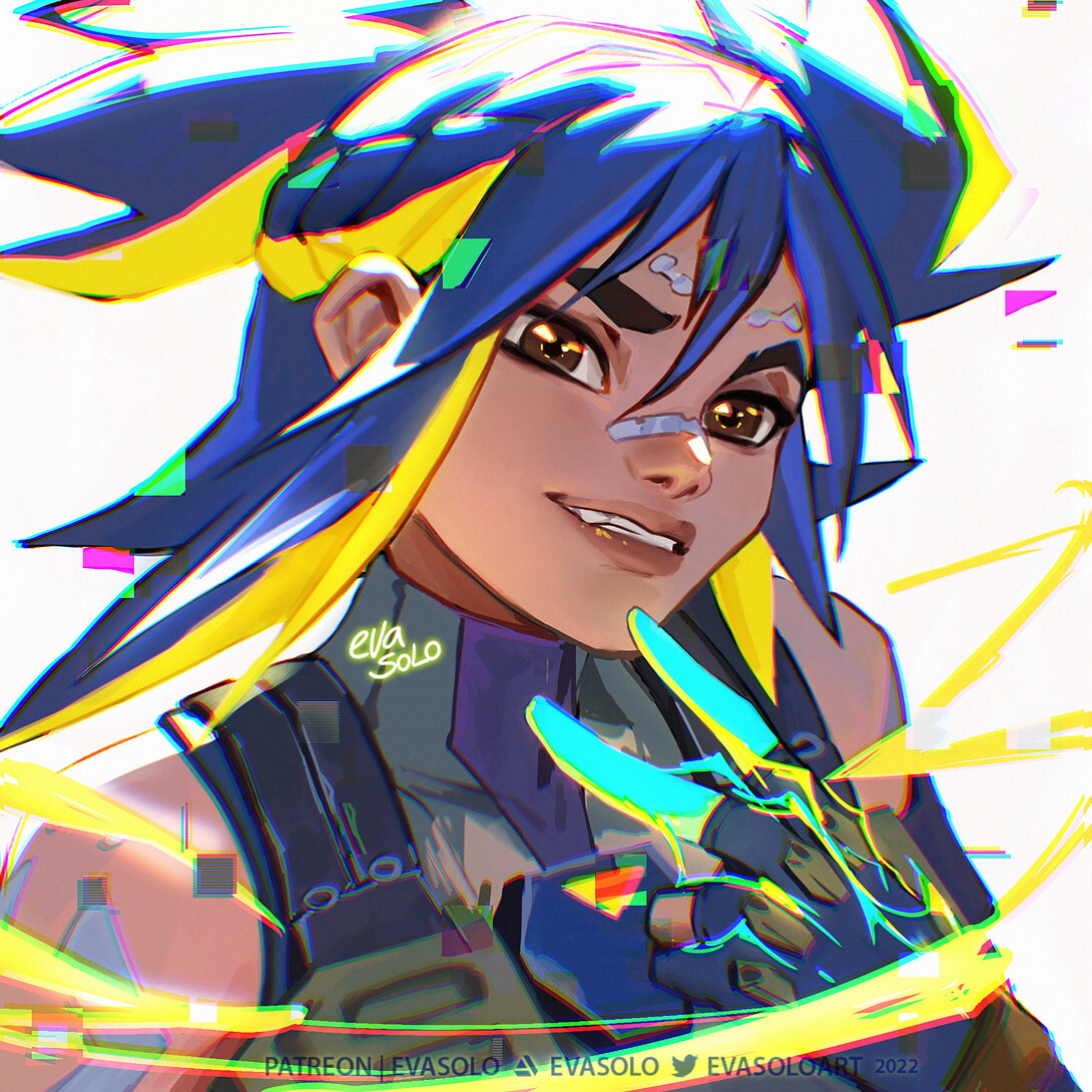 Neon Valorant Cartoon