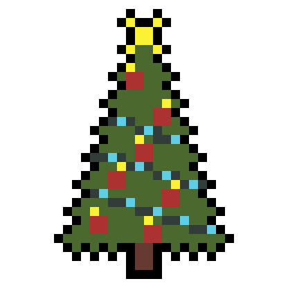 ArtStation - Christmas Tree Pixel Art