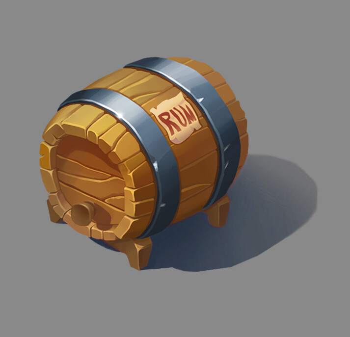 ArtStation Barrel of rum