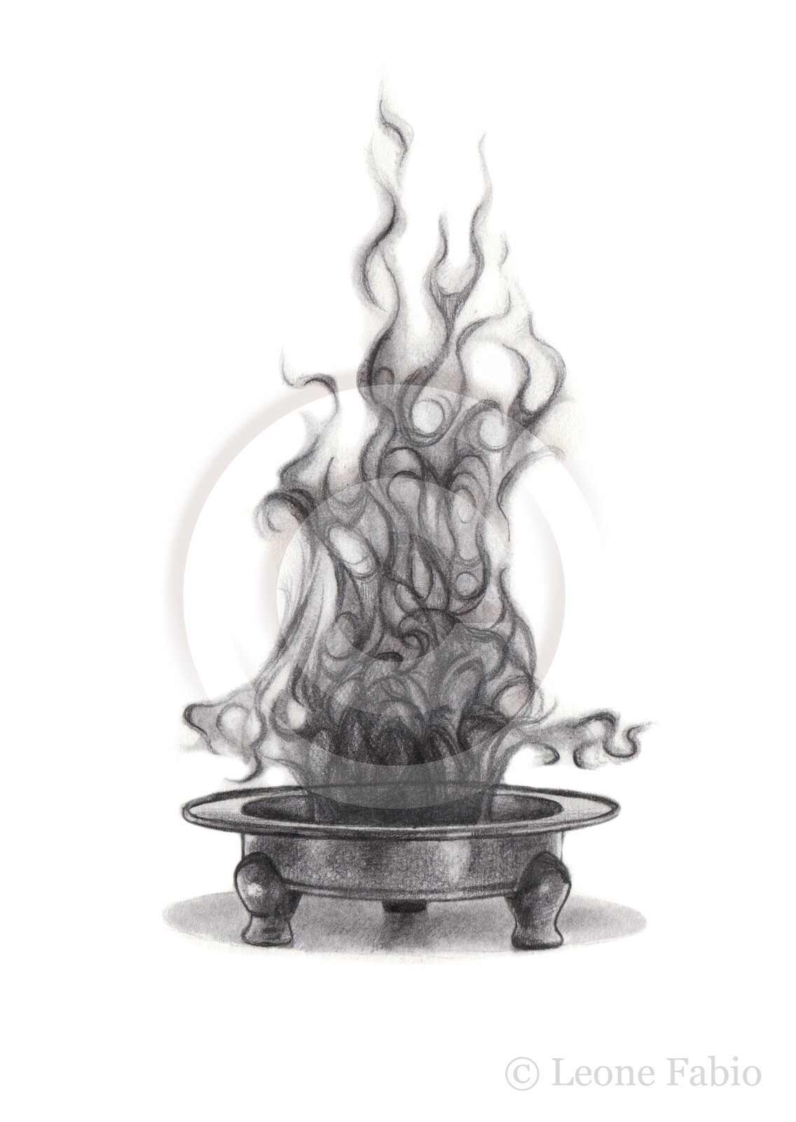 Pencil drawing commissioned for a RPG game