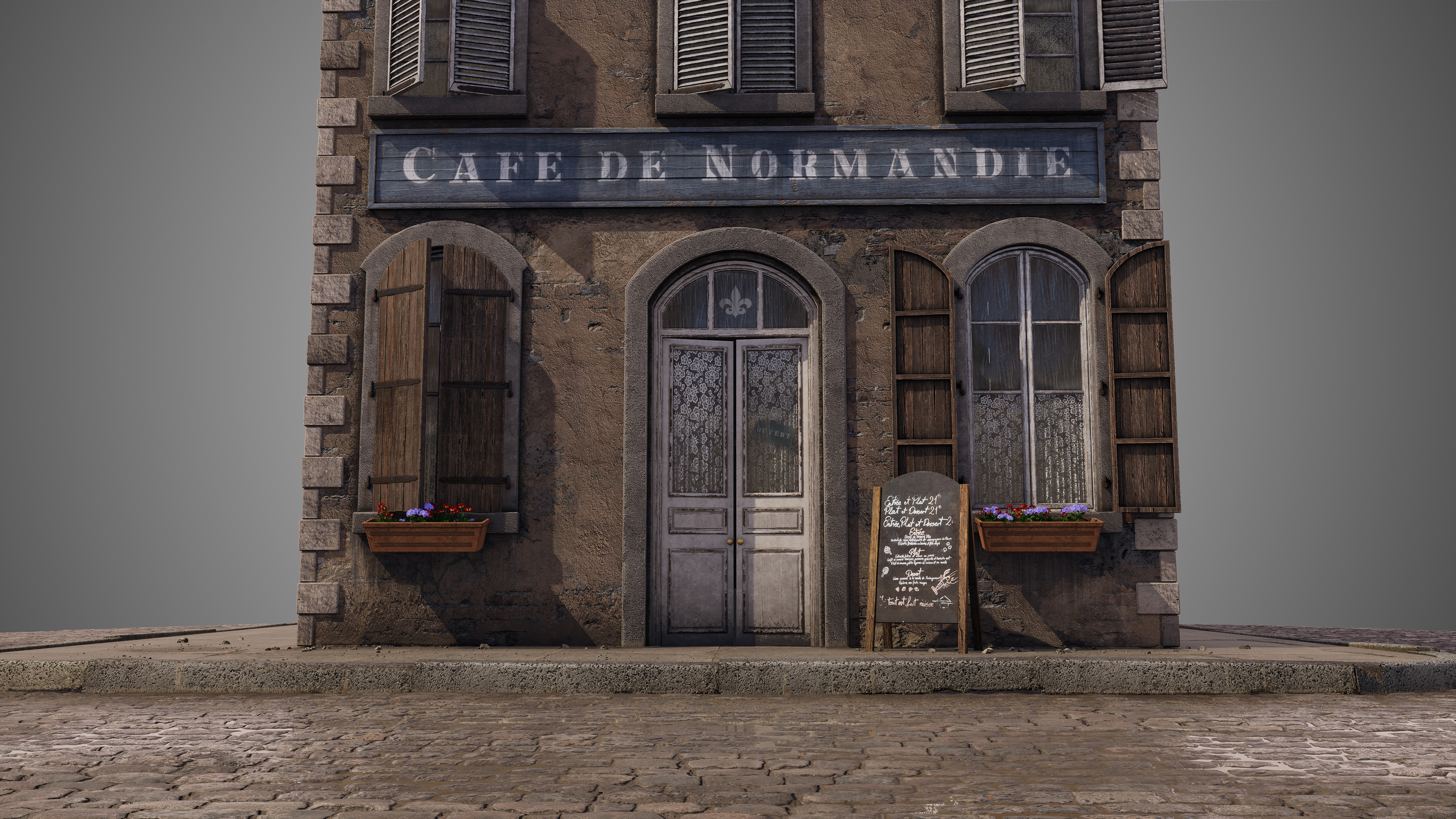Artstation Ue4 Cafe De Normandie