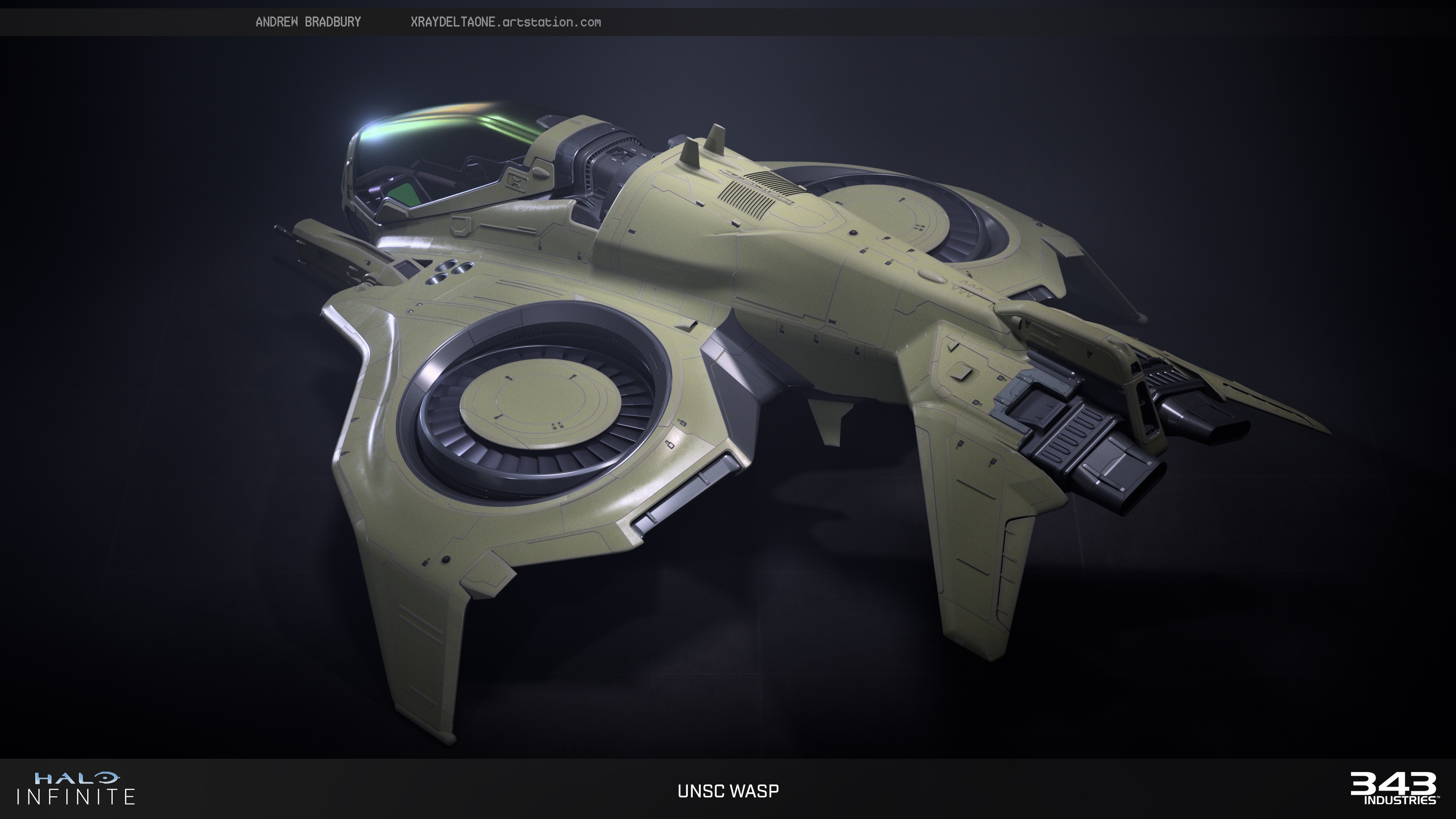 Andrew Bradbury Artstation Halo Infinite UNSC Wasp hires