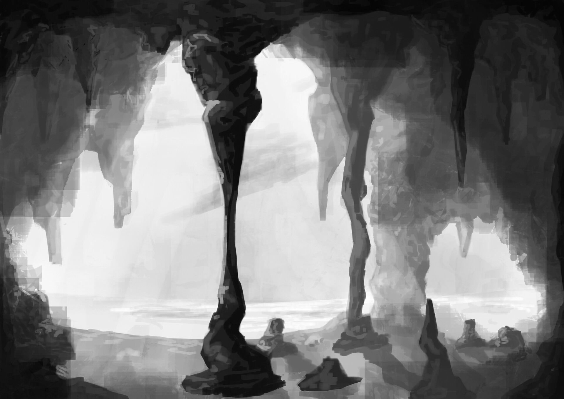 ArtStation - cave lighting study