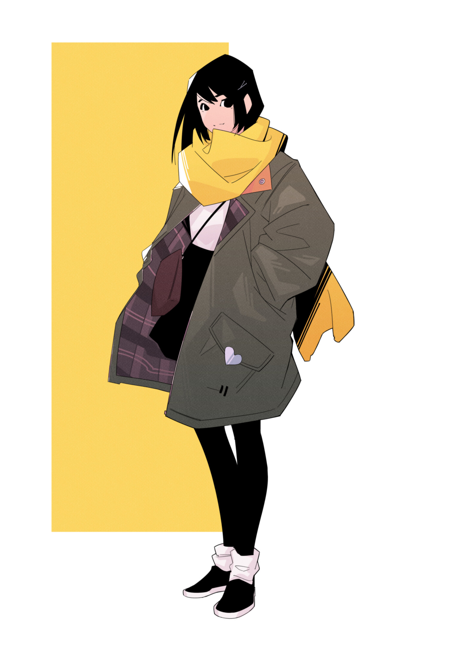 Anime Character With Oversized Jacket Anime Girl In Coat Anime