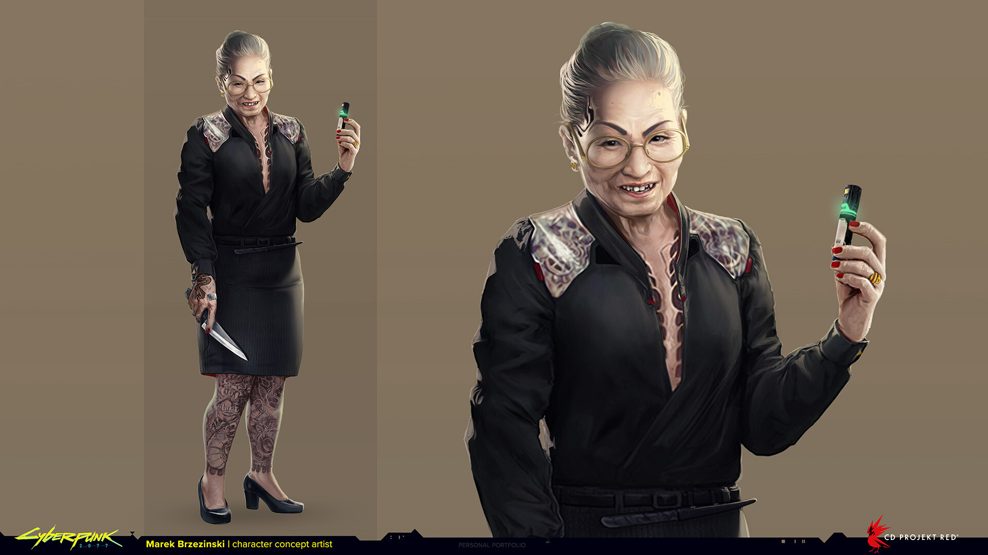 Marek Brzezinski - Wakako Okada - character design - Cyberpunk 2077