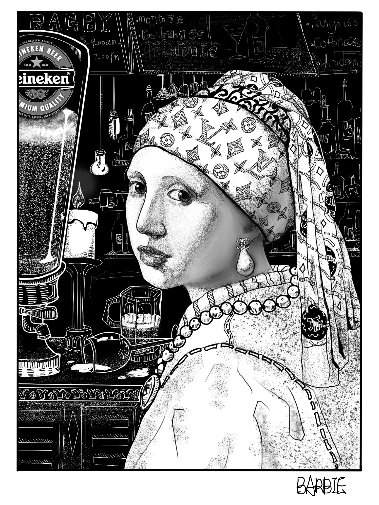 ArtStation The girl with pearl earring