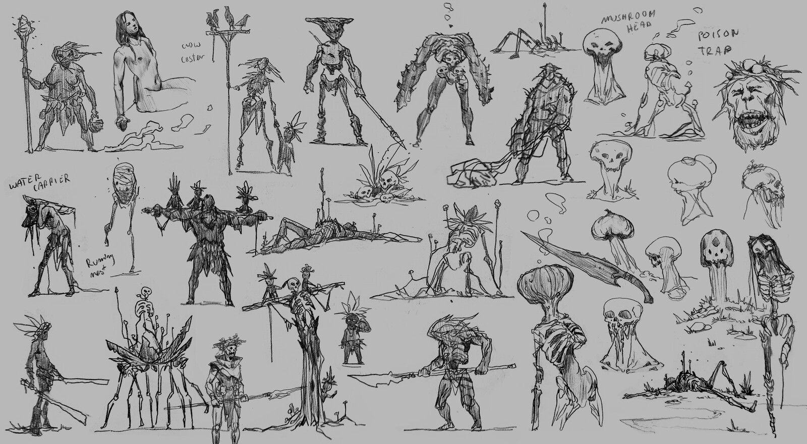 sketching rough ideas on paper