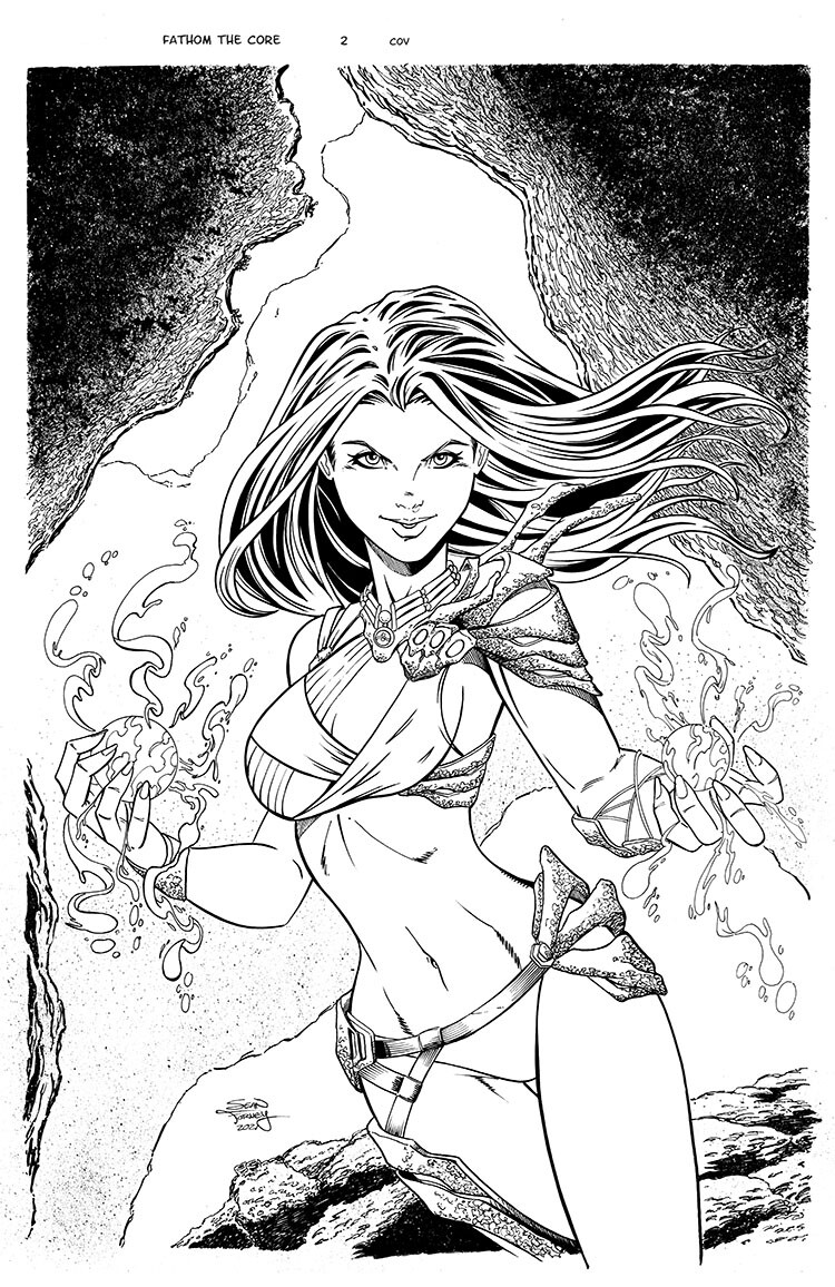 Fathom the Core 2 exclusive cover from Aspen Comics 

Pencils, inks and colors by Sean Forney 