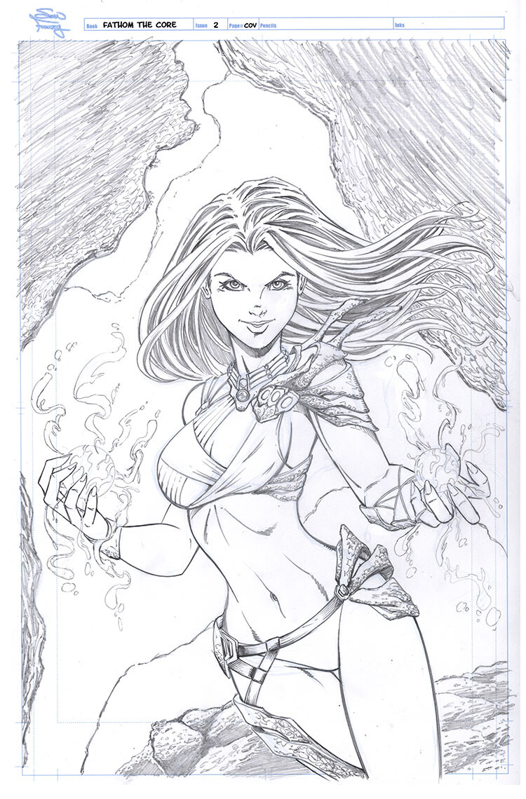 Fathom the Core 2 exclusive cover from Aspen Comics 

Pencils, inks and colors by Sean Forney 