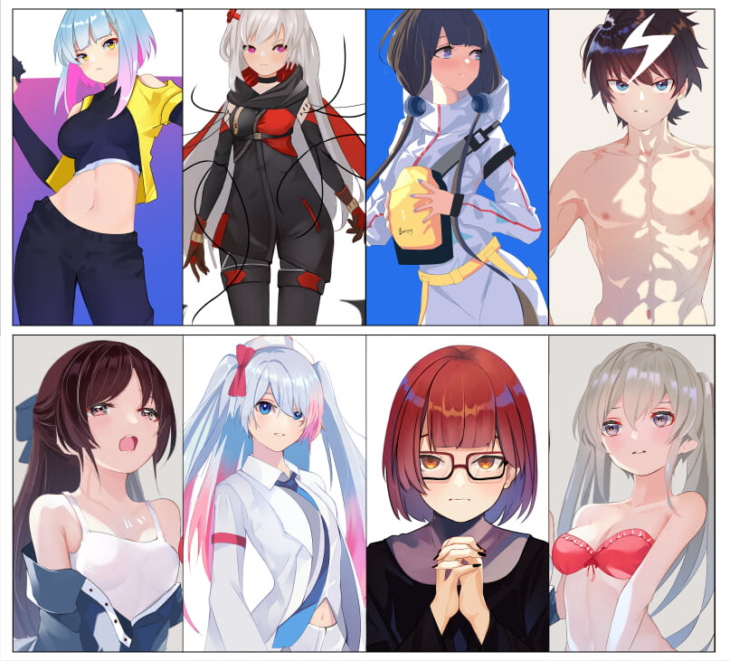 ArtStation - Anime Girl Character Design for Visual Novel