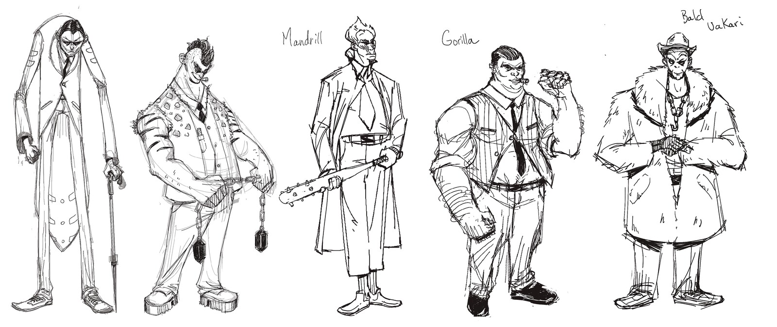 Cleaned up sketches