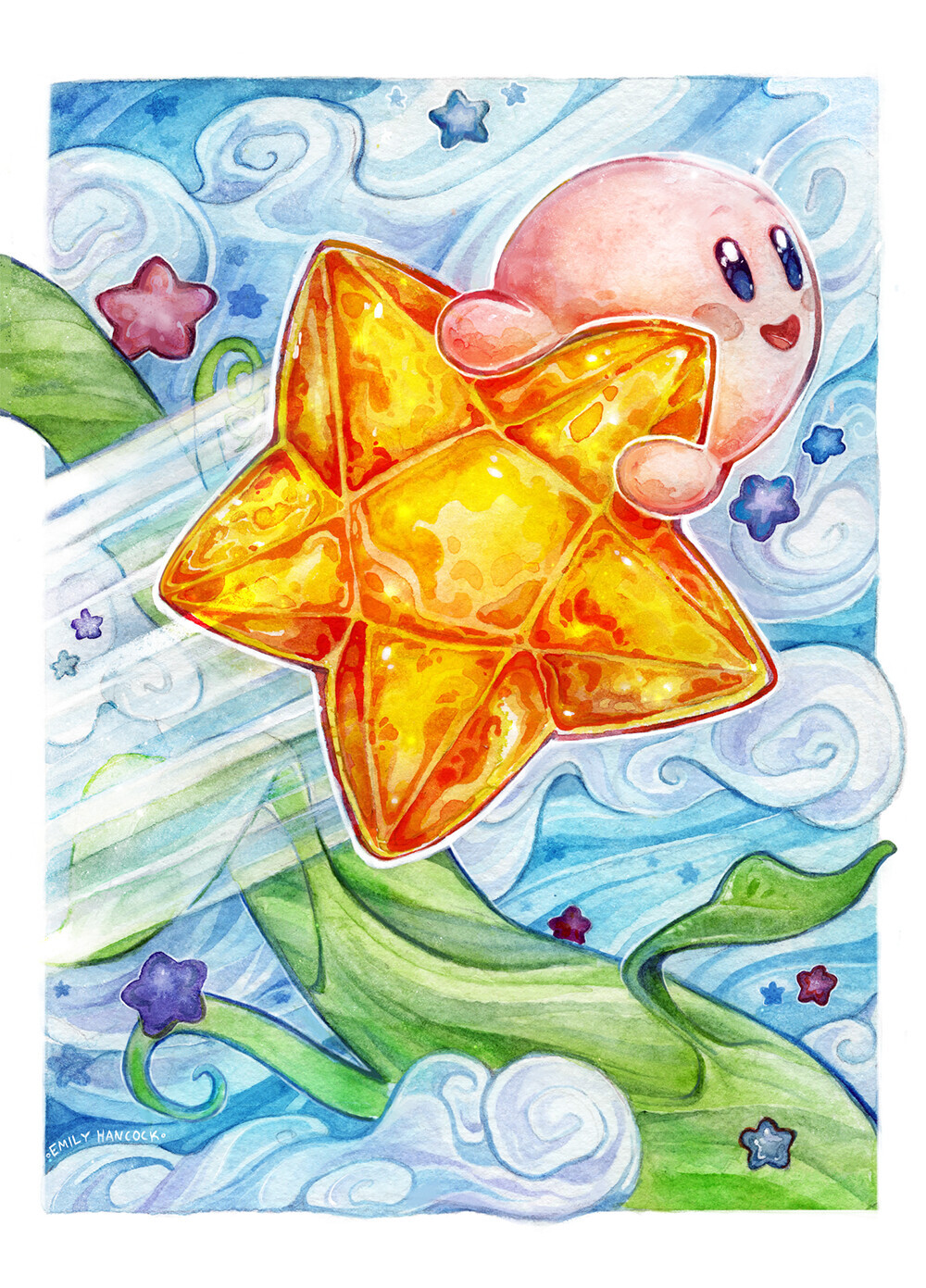 Kirby Mixed Media Painting - Fanart factory