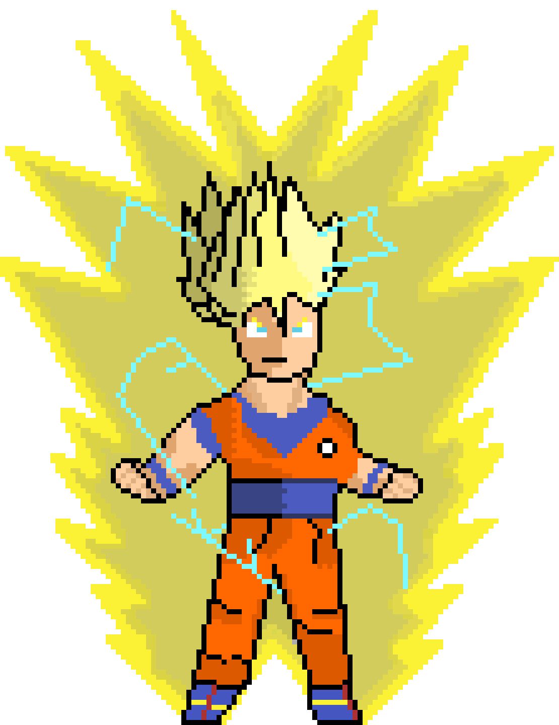 ArtStation - Super Sayian 2 Goku Pixel Art