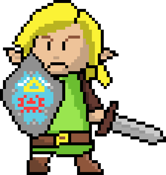 ArtStation - The Legend of Zelda - Link Pixel art