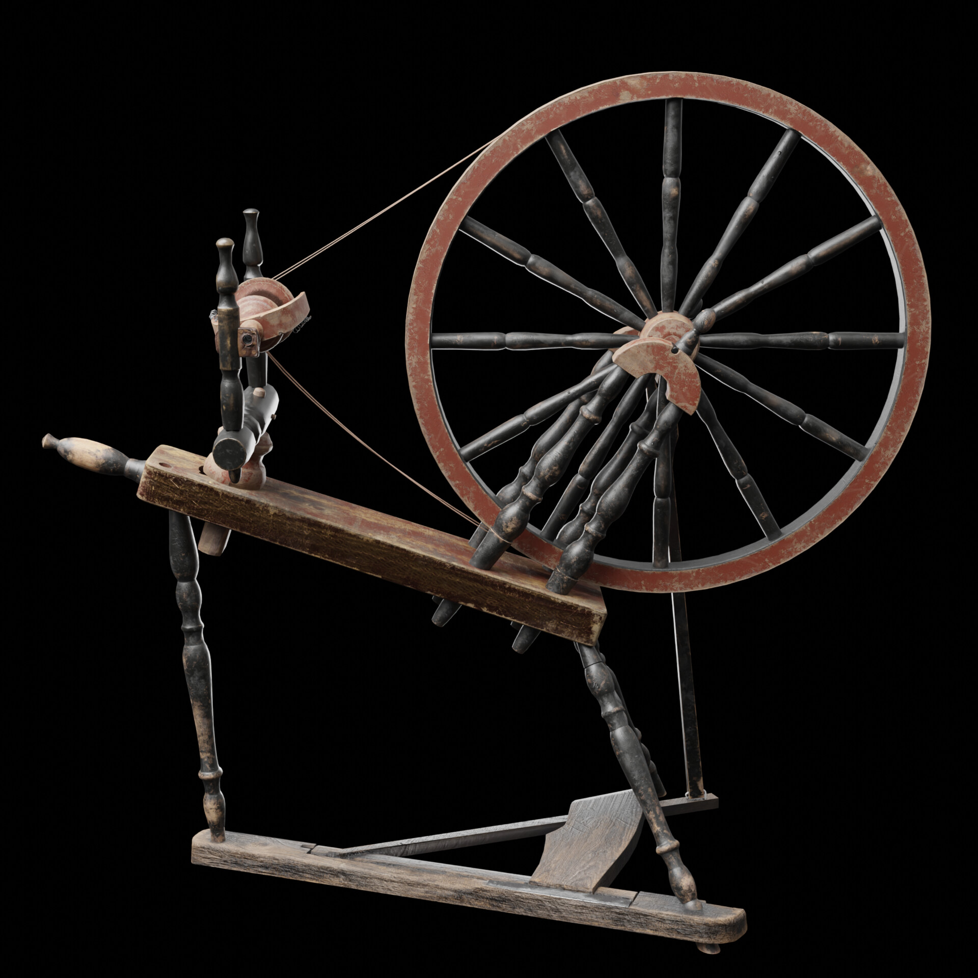 ArtStation Old spinning wheel