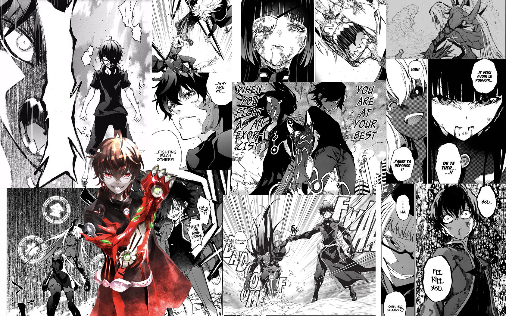 ArtStation - Manga Collage Wallpaper - Twin Star Exorcist
