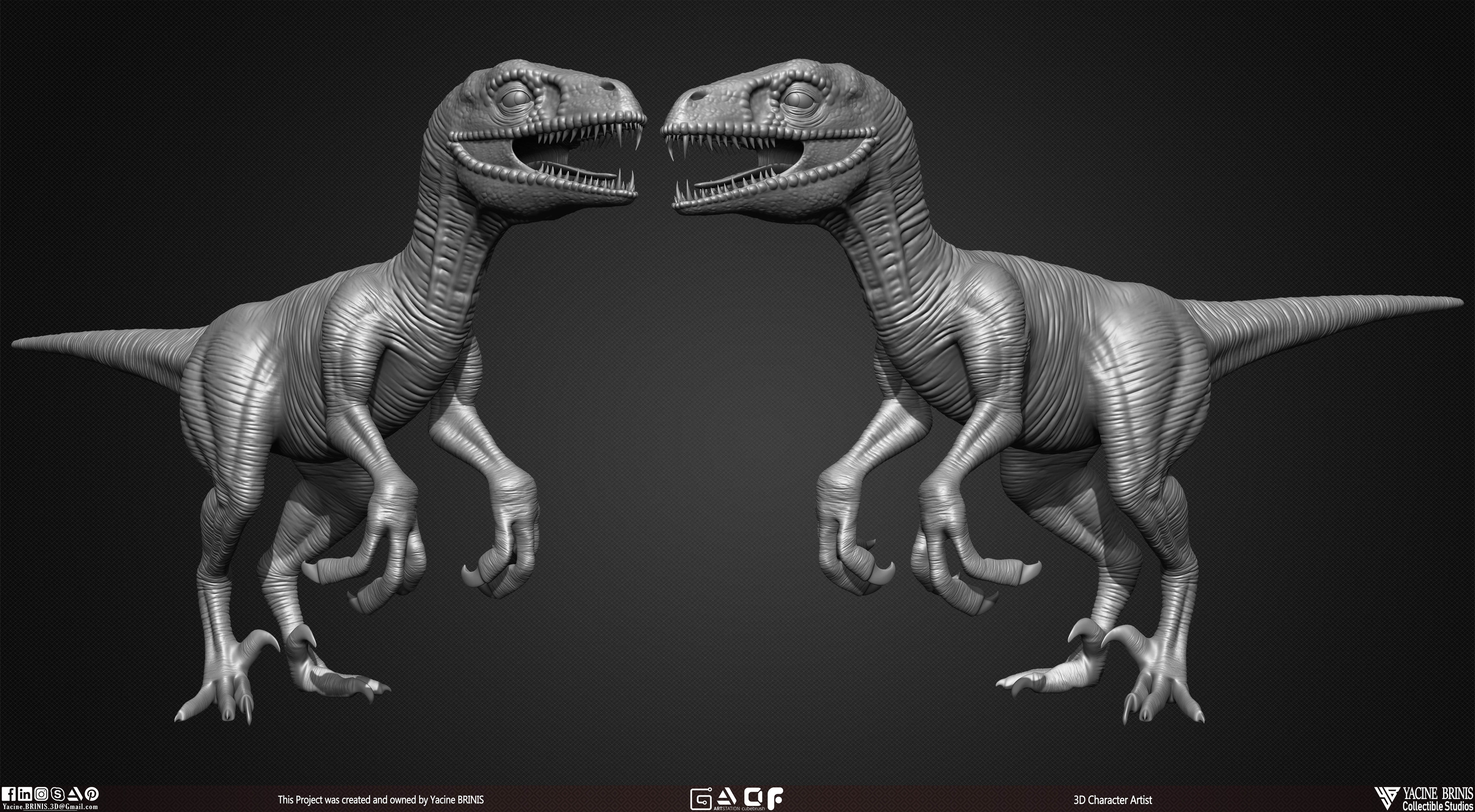 Dinosaur Reptile 3D Model sculpted by Yacine BRINIS 003