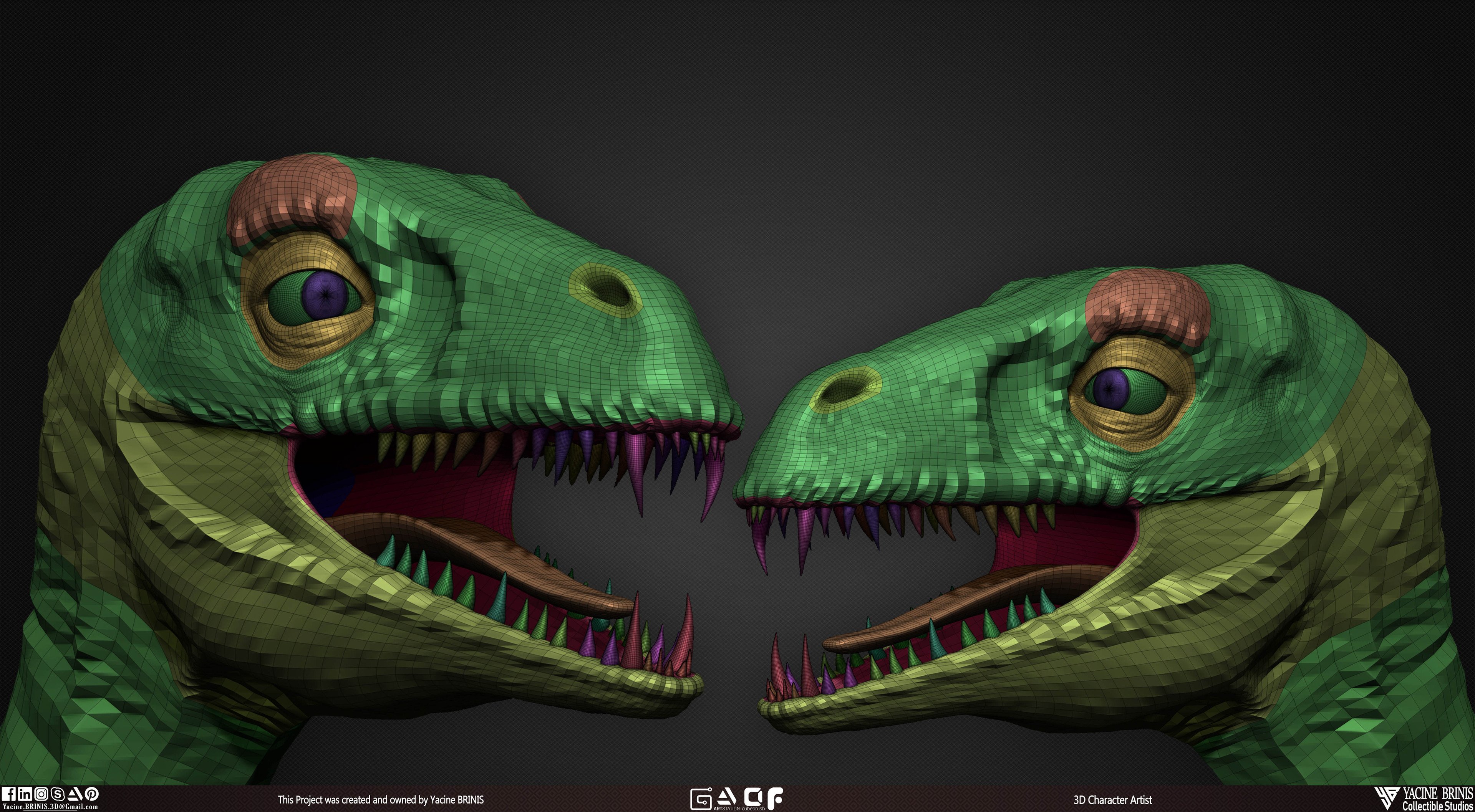 Dinosaur Reptile 3D Model sculpted by Yacine BRINIS 013