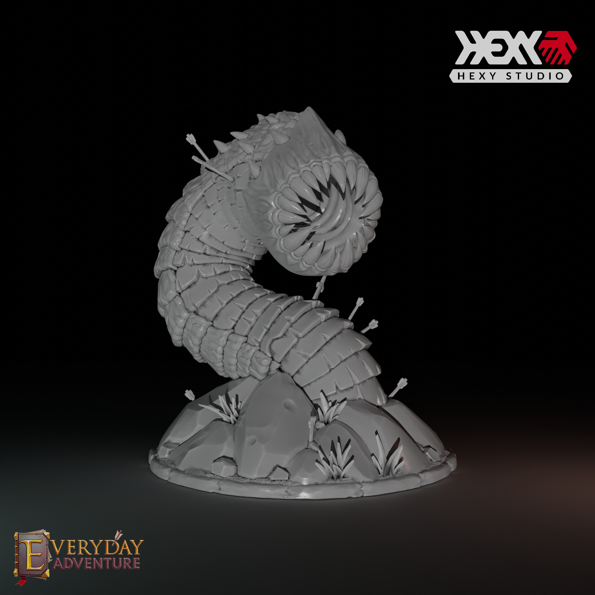 ArtStation - Worm figurine commissioned by HexyStudio for the Everyday ...