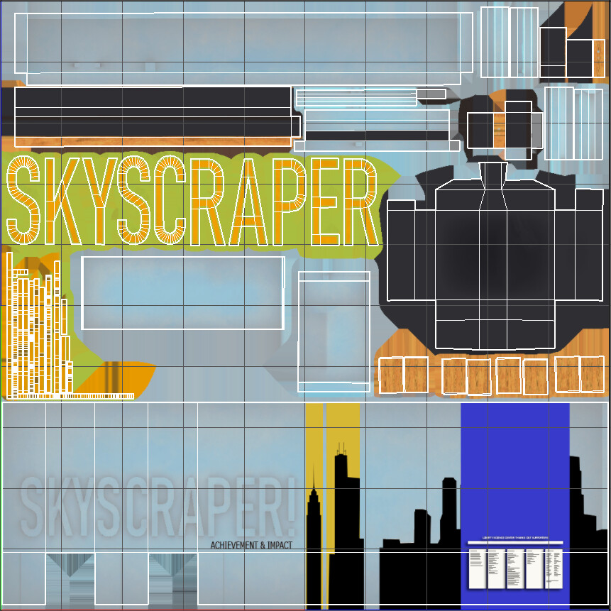 UV Map of the Sky Scraper! exhibit