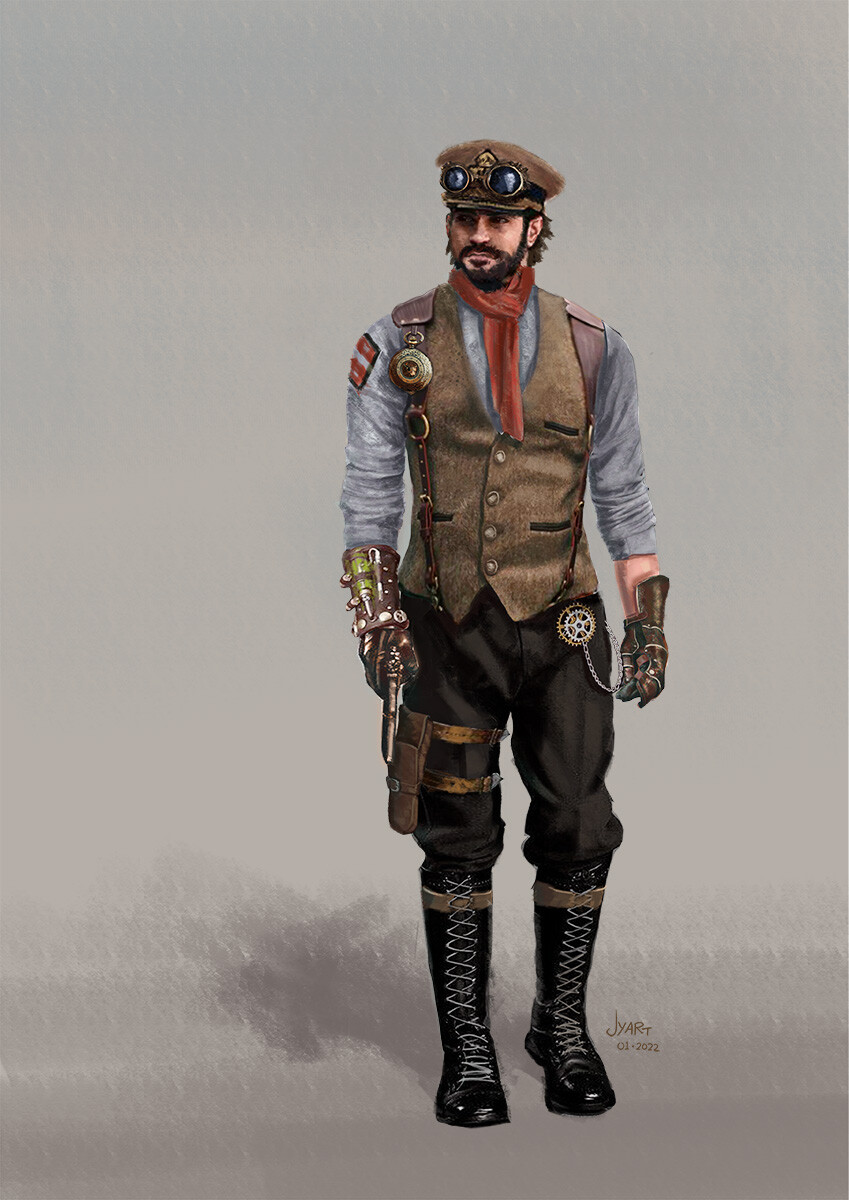 ArtStation - Character Concept - Steampunk Sheriff