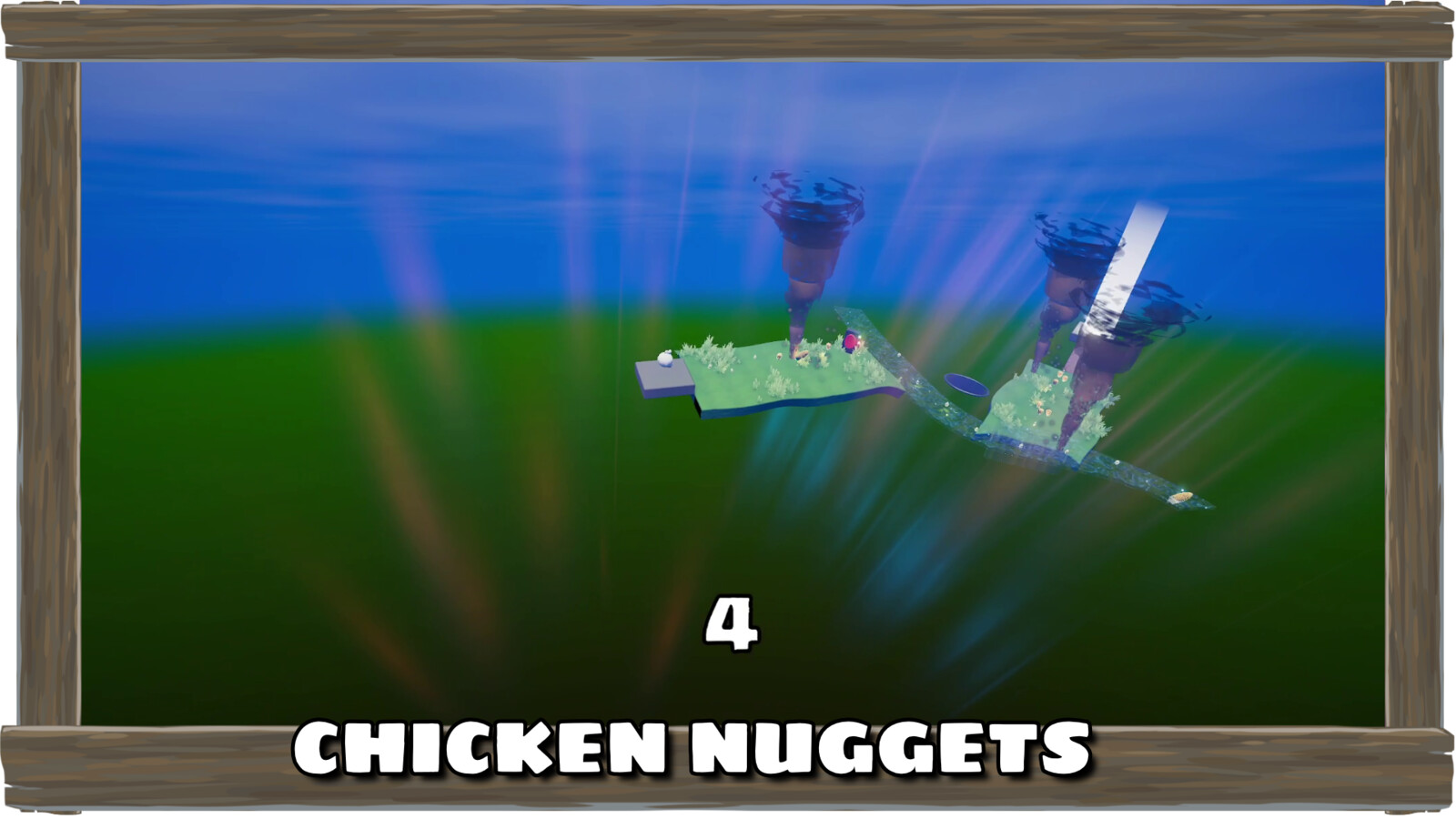 Some levels in Chicken Nuggets are full of environmental interactions and hazards.