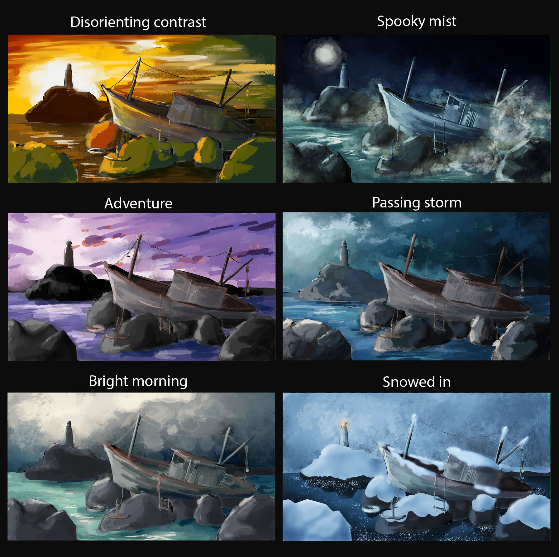ArtStation - Boat Color Concepts