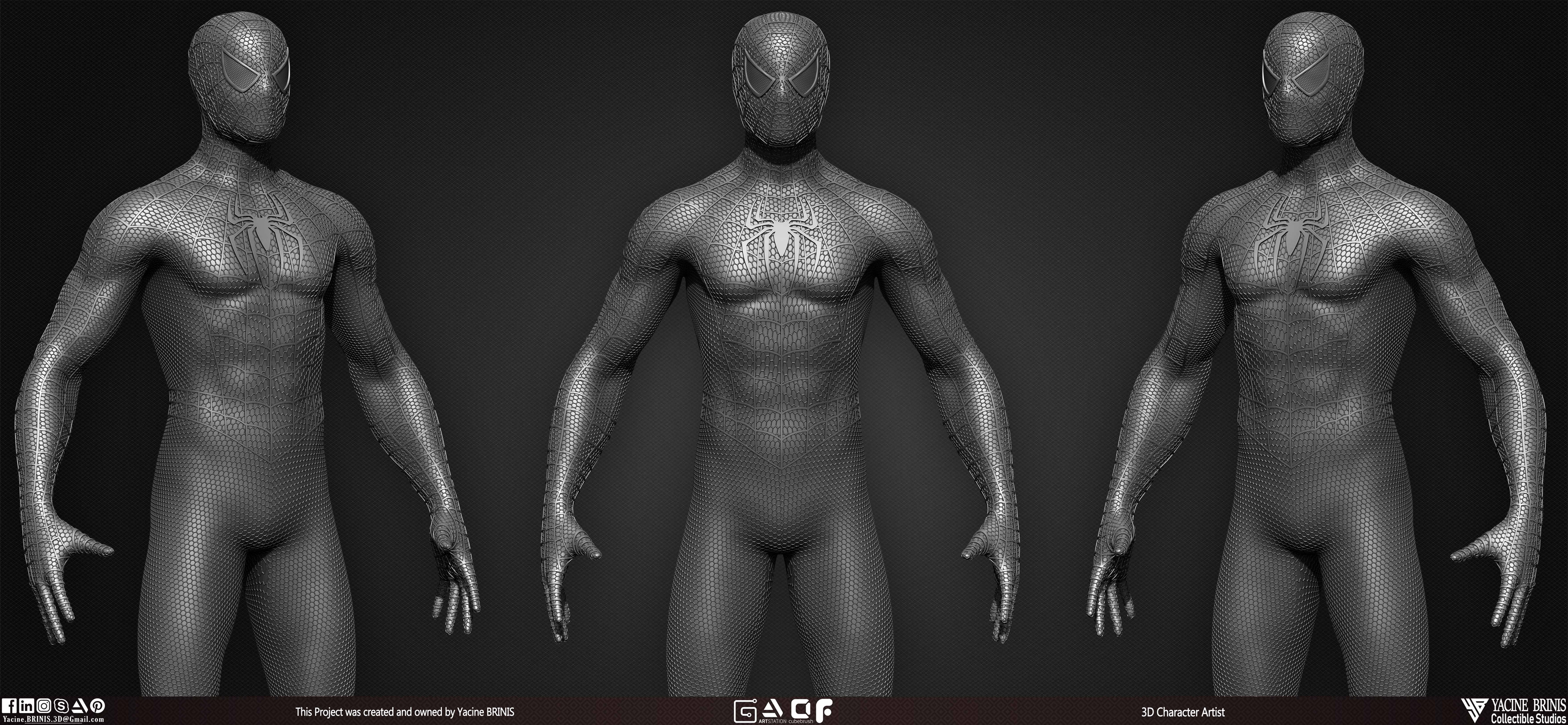 Spiderman Basemesh 3D Model sculpted by Yacine BRINIS 010