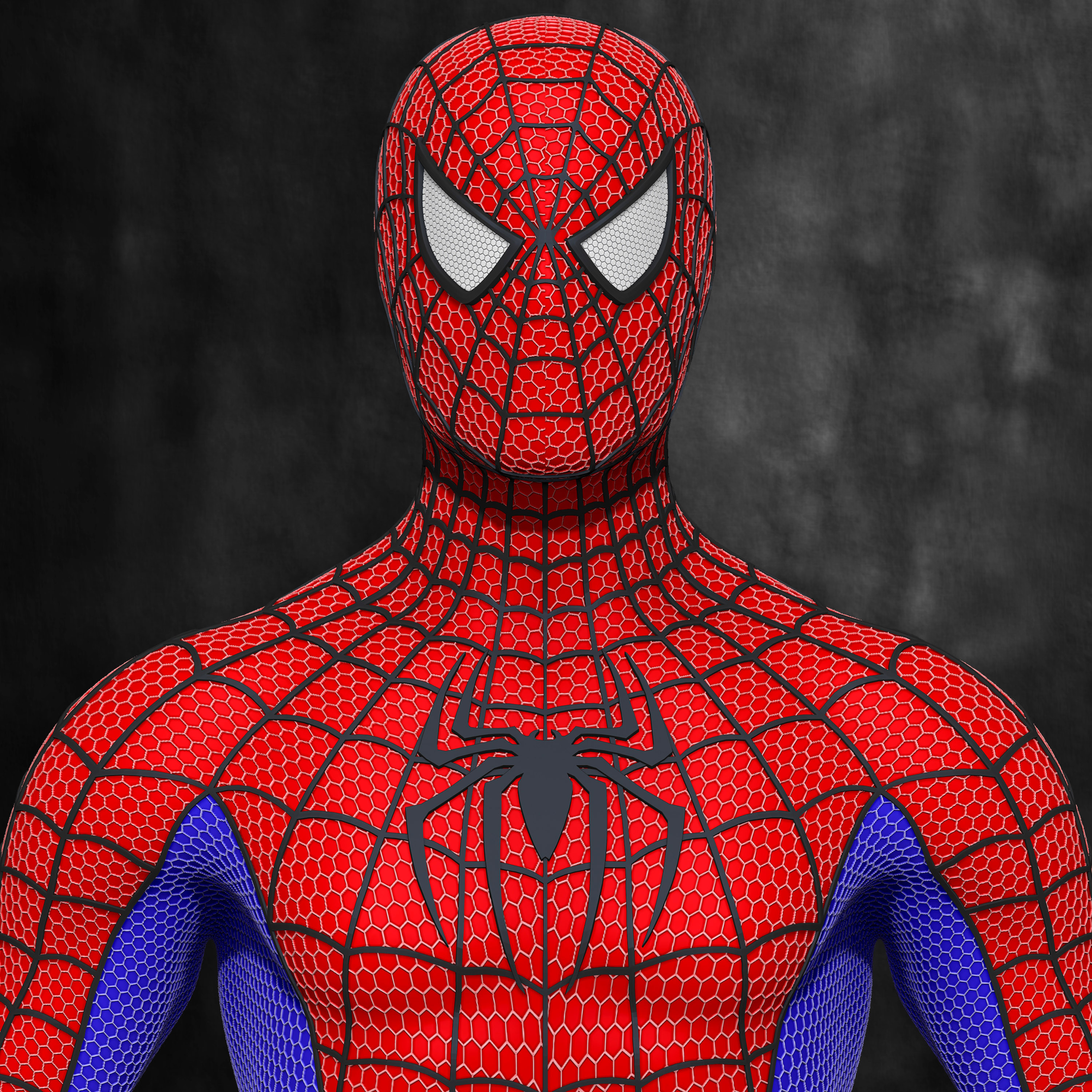 Spiderman Basemesh 3D Model sculpted by Yacine BRINIS 001