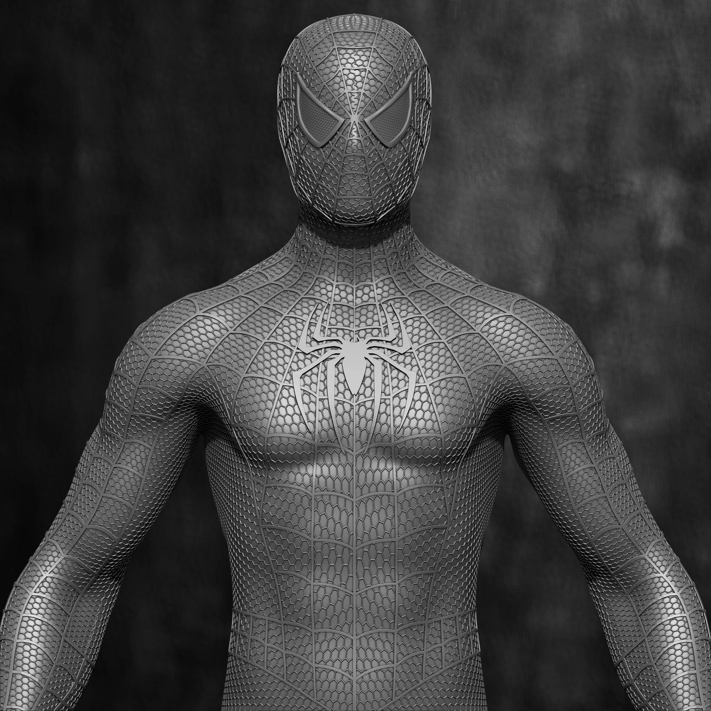 Spiderman Basemesh 3D Model sculpted by Yacine BRINIS 003