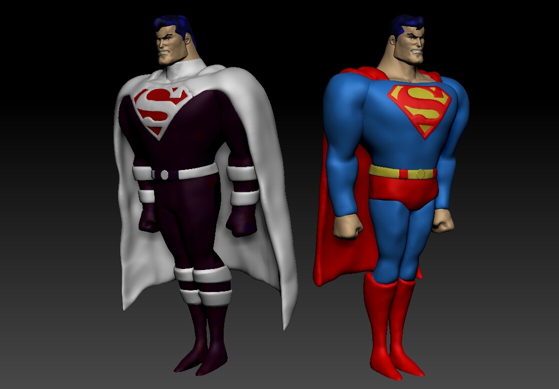 superman cartoon zbrush
