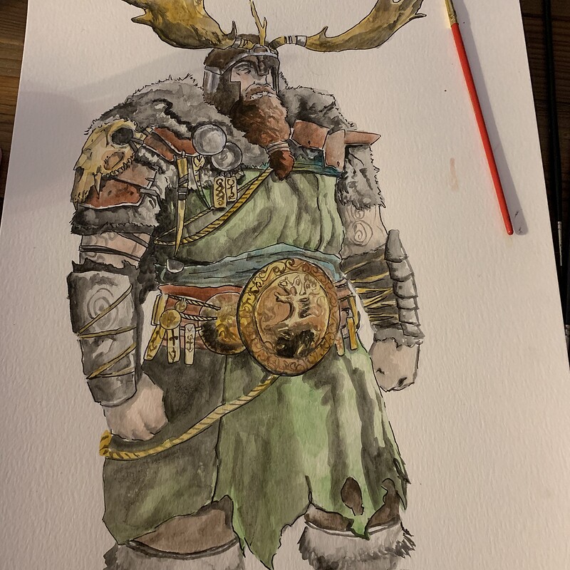 Diablo 4 Druid - gouache