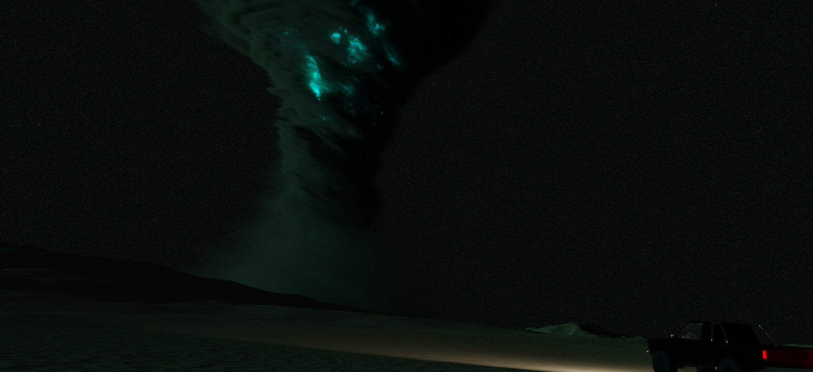 Here's the original test shot. I ended up deciding just to stick close to the inspiration and stay green. 2500 samples, 2360x1080, 25ish minutes to render.