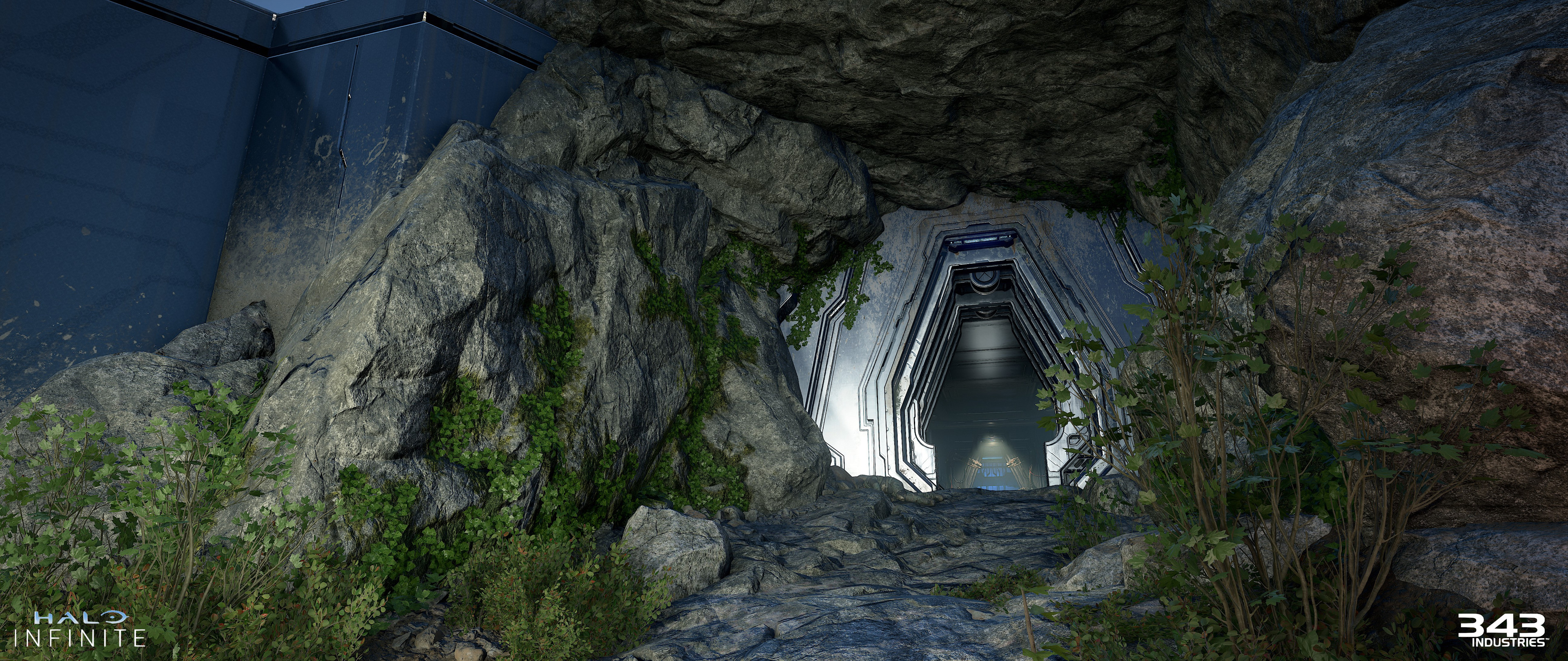 Responsible just for polish and cleanup, vegetation around cave entrance, and detailing with smaller rock assets.