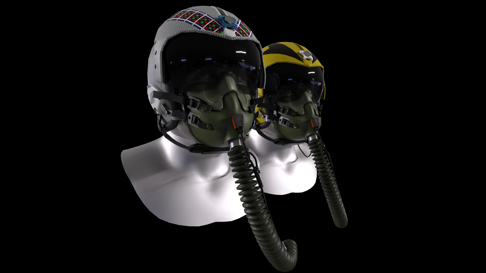 HGU-33/p Flight helmet with MBU-12 oxygen mask by Thathsara Thalangama