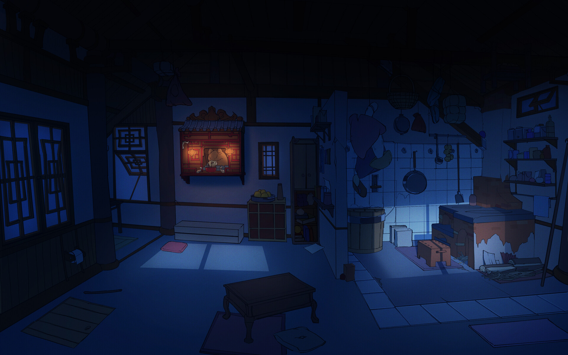 ArtStation - Scavenger Hideout Background Paintings