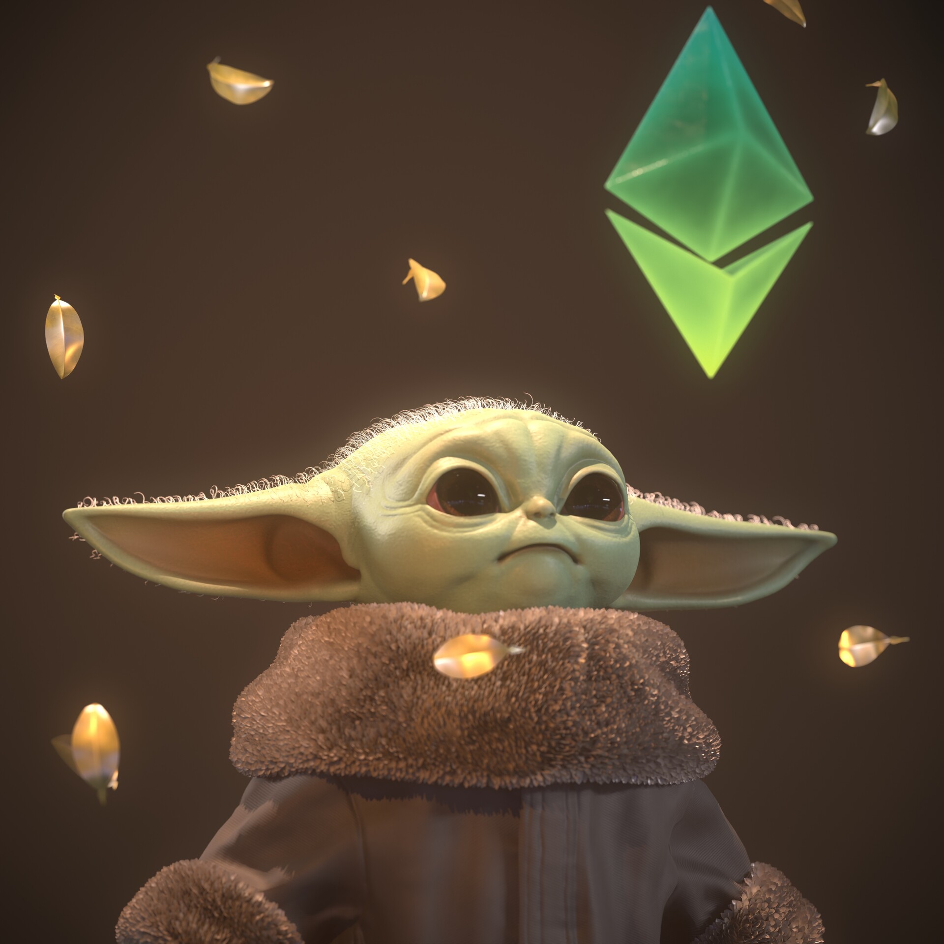ArtStation - Baby Yoda and The Ethereum Stone