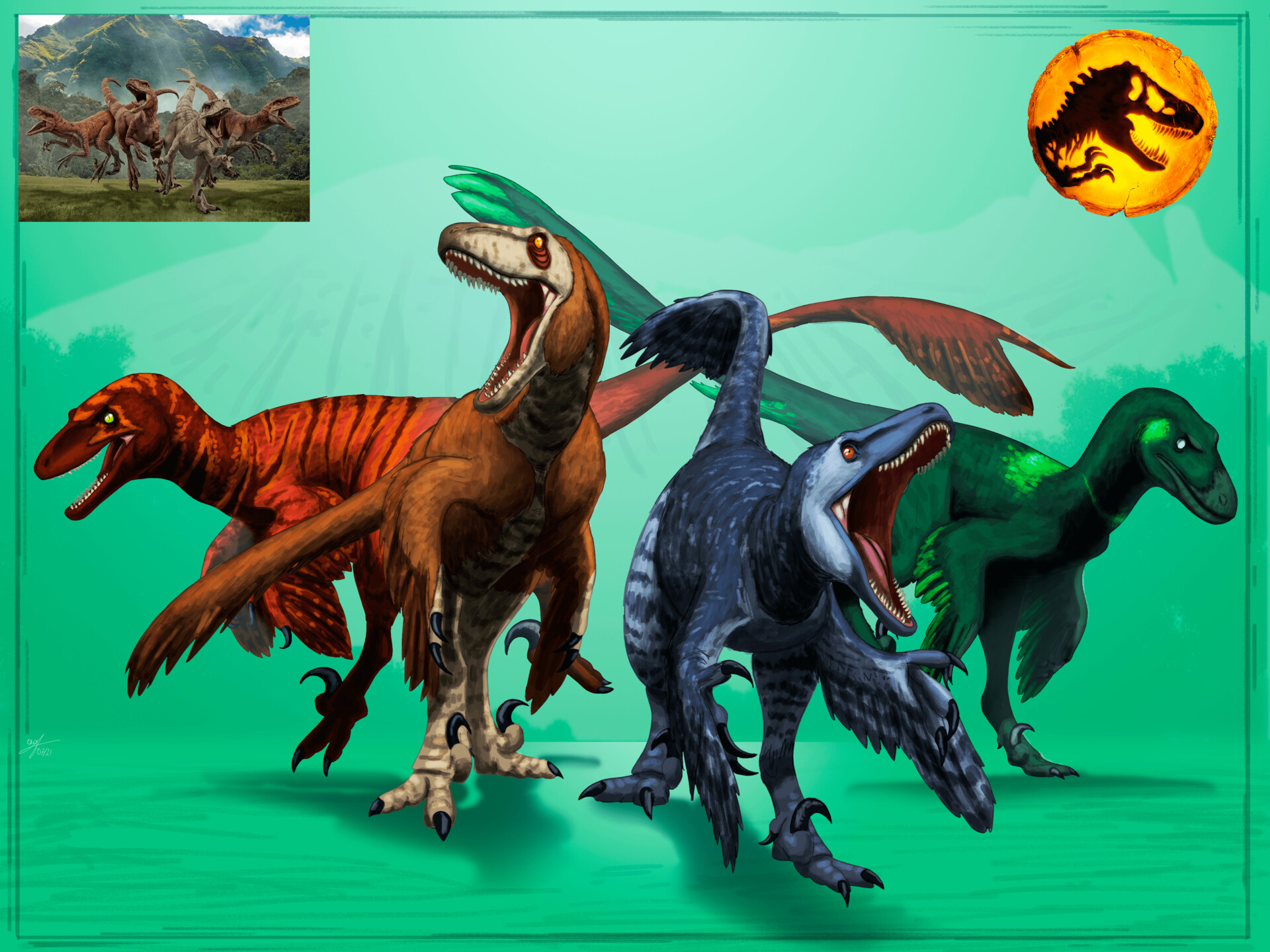 Artstation Atrociraptor Pack Remake Jurassic World Dominion 