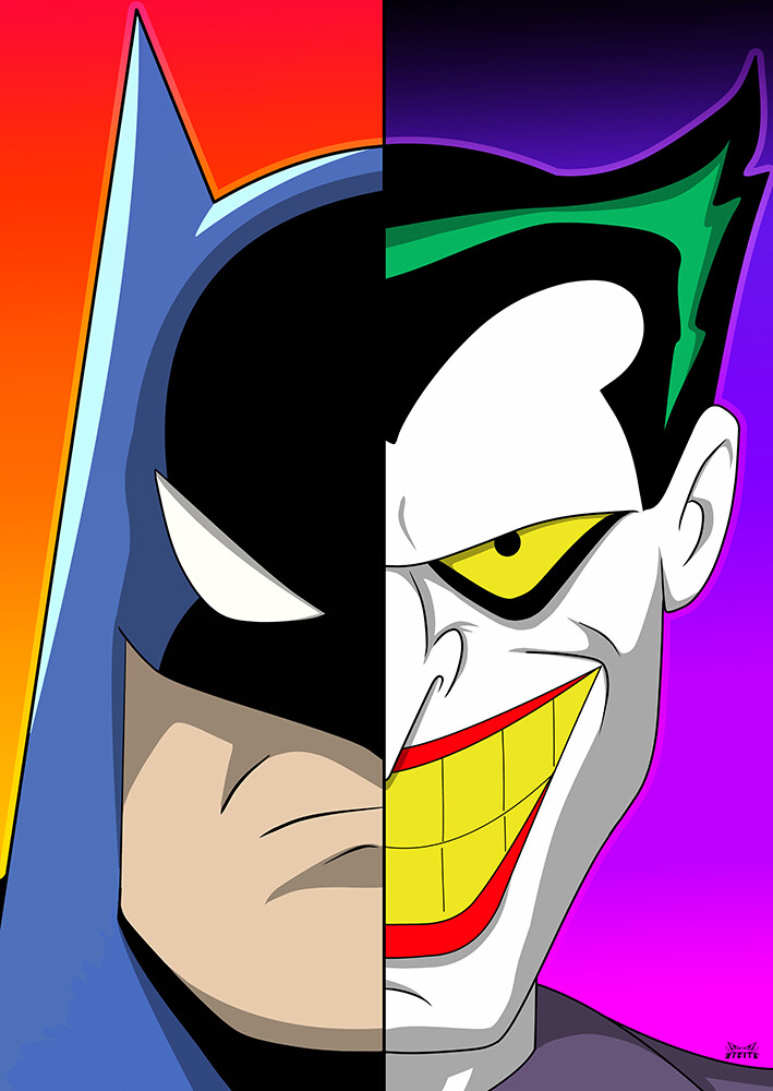 ArtStation - Batman / Joker 90's Animated